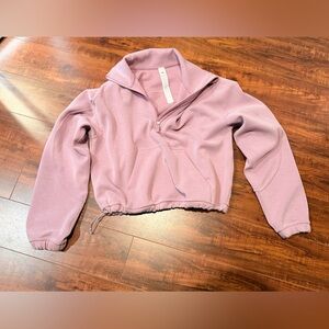 Lululemon Softstreme Half Zip Hoodie in Brushed Pink Haze Size 4
